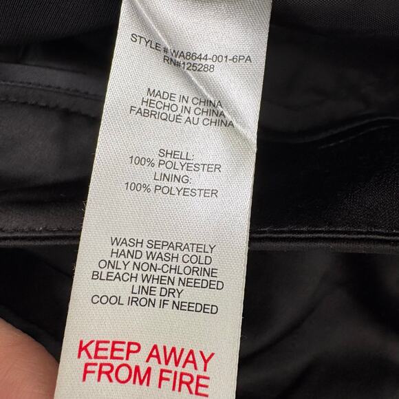 Jason Wu Black Silky Satin Wide Leg Slacks Trousers Pants Designer Size 6 - Picture 10 of 11